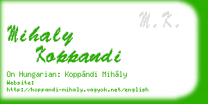 mihaly koppandi business card