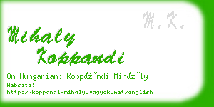 mihaly koppandi business card